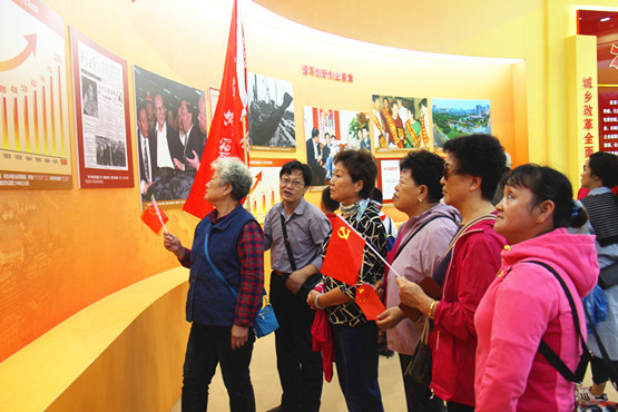 玄武湖楼宇关工委组织志愿者参观“江苏70年成就展” (4).jpg